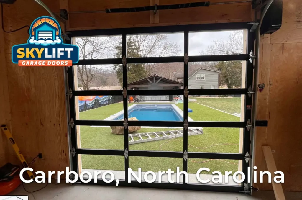 Carrboro, NC - glass garage door