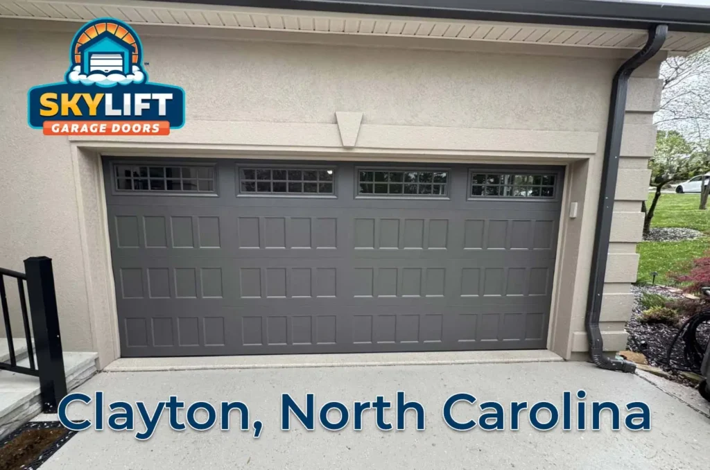 clayton, NC - gray garage door