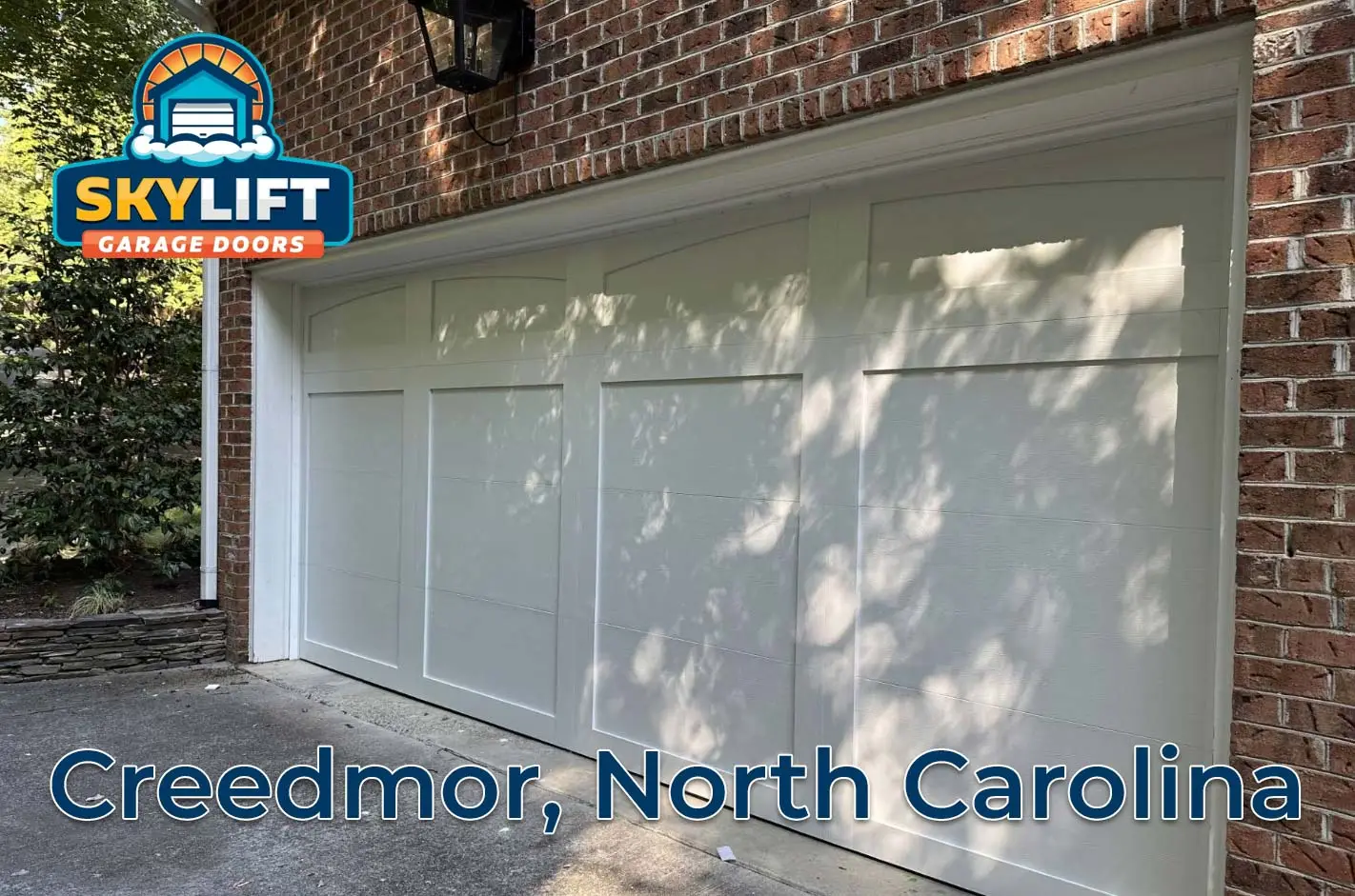 Creedmor, NC - garage door classic with new garage door openers done by skylift team