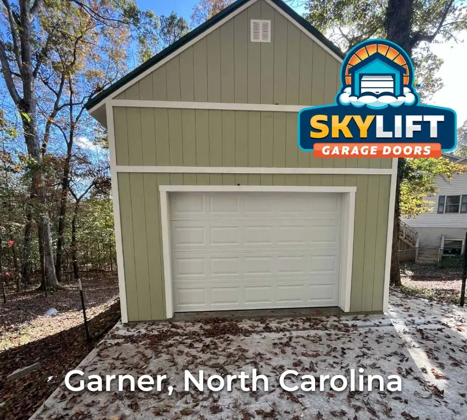 Garner, NC - White insulated classic overhead door