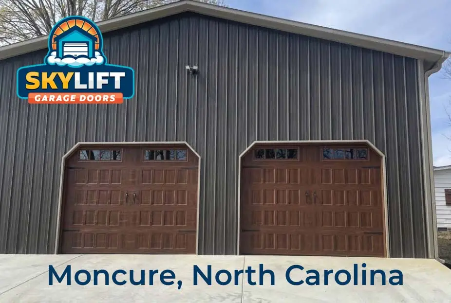 Moncure, NC - wood double garage door