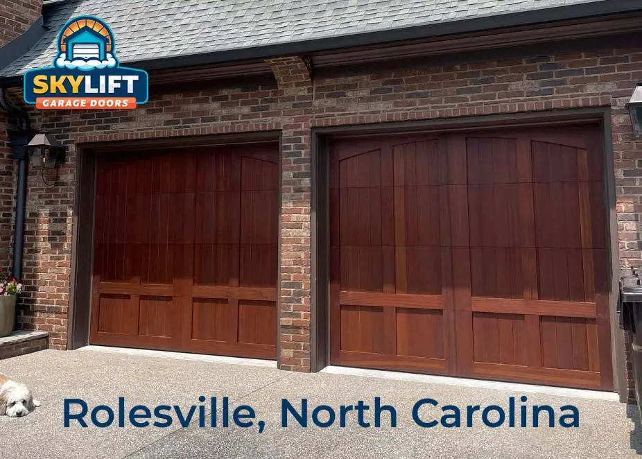 Rolesville, NC - wooden garage door