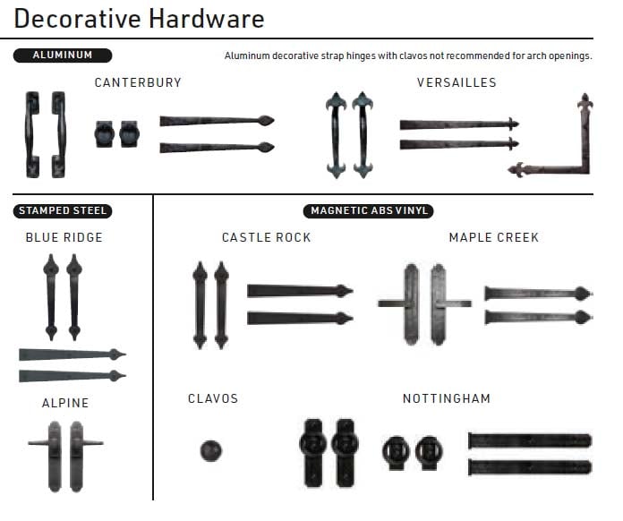 decorative hardware options