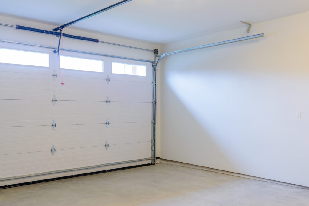 interior garage with door and windows