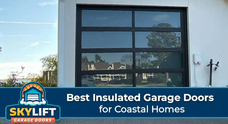Insulated garage door on coastal Myrtle Beach home