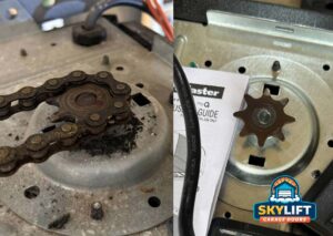 motorized opener failure - before & after
