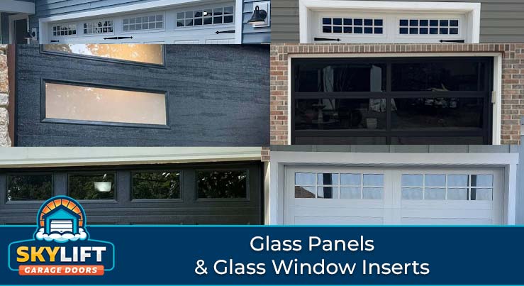 glass panel garage doors & glass window inserts