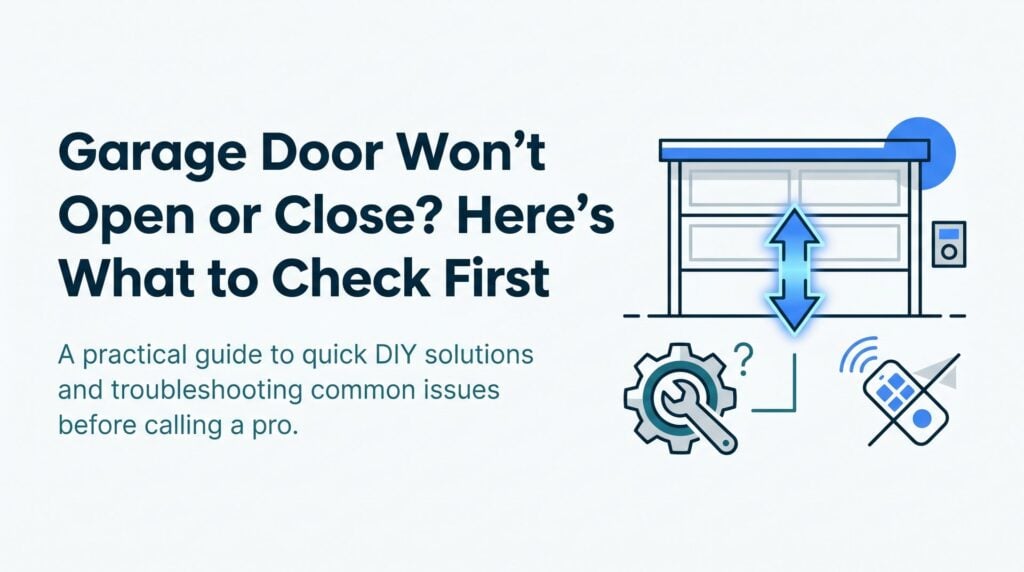 garage door won't open or close?