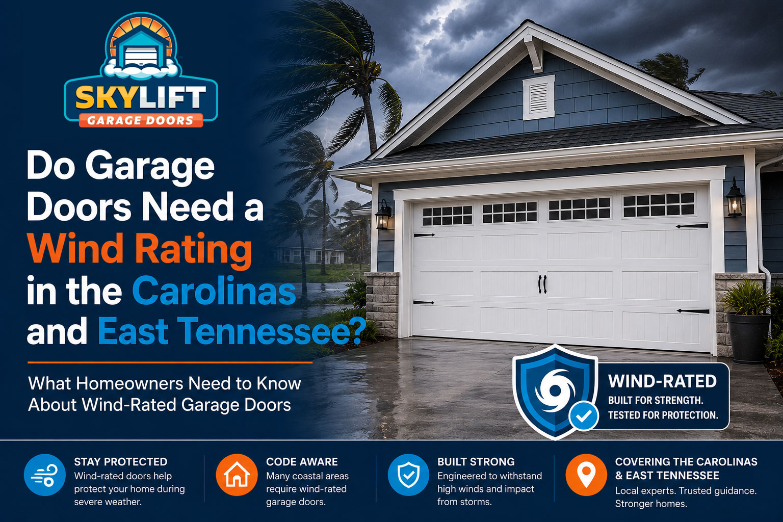 Do Garage Doors Need a Wind Rating in the Carolinas and East Tennessee?