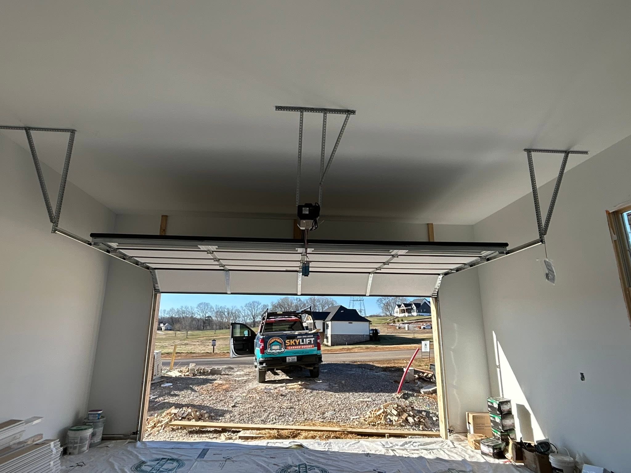 Garage door opener installation completed for homeowner in Holly Springs NC
