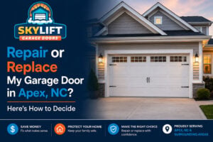 Repair or Replace My Garage Door in Apex, NC? Here’s How to Decide