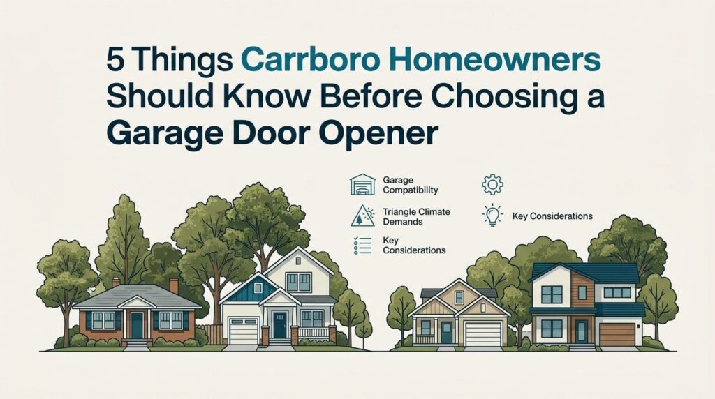 picking a garage door opener in Carrboro, NC
