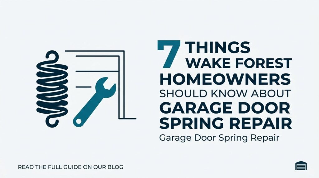 7 things wake forest homeowners should know about garage door spring repair