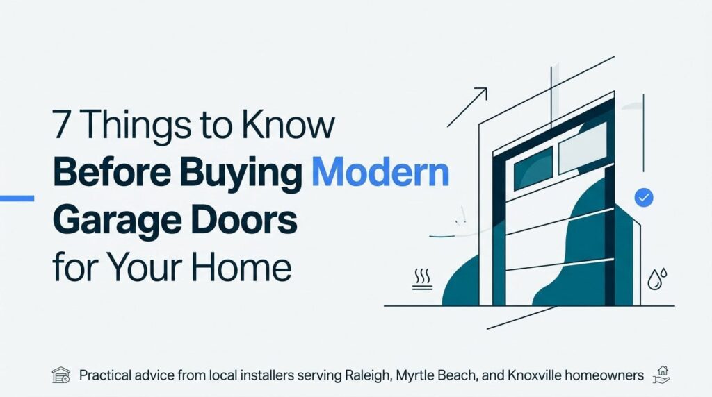 modern garage door s- 7 things to know before buying